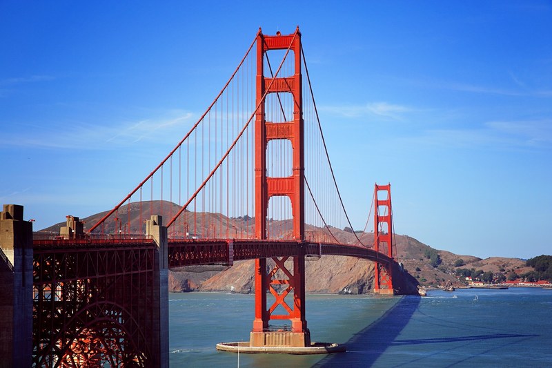 bridge golden gate bridge san francisco and water 4k