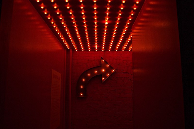 light neon sign neon and red 4k