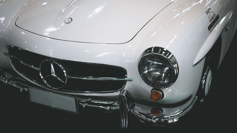 mercedes, car, bumper, lights, 4k