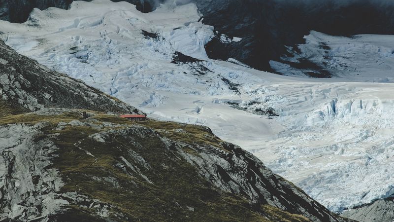 mountains, new zealand, vertex, building, 4k