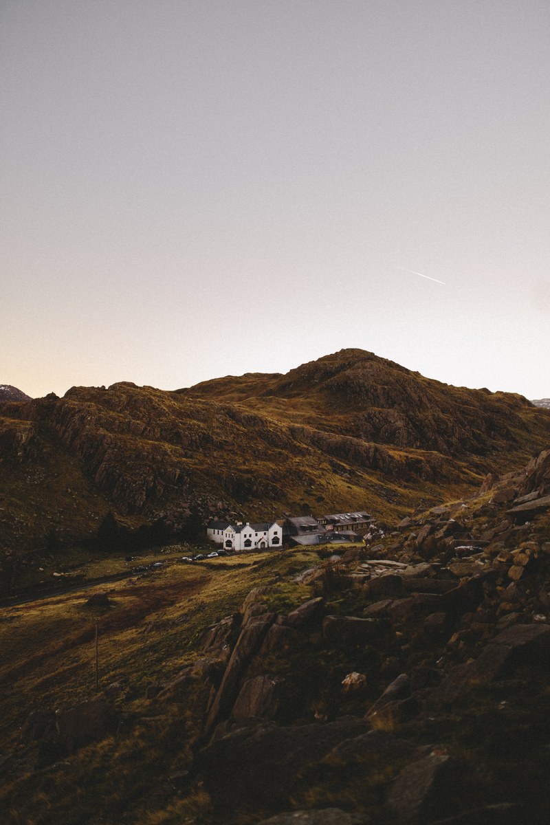 mountain rural hill and building hd, 4k