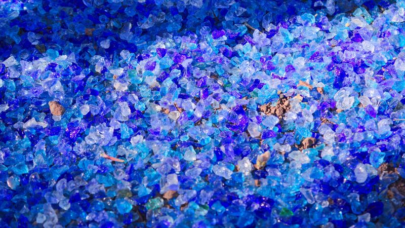 glass, blue, gloss, 4k
