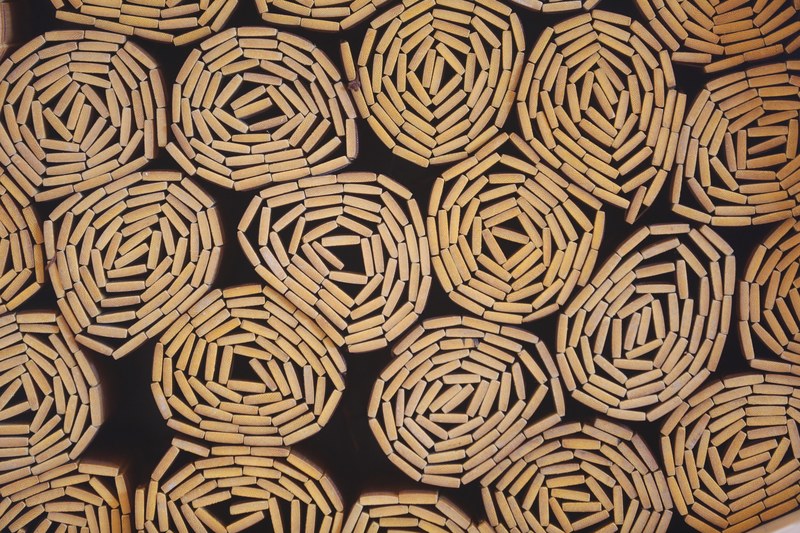 texture bamboo slip circle and pattern 4k