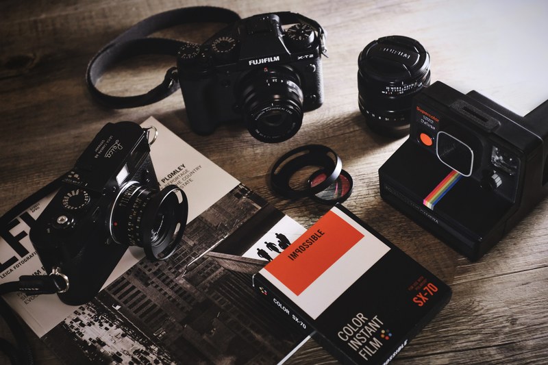 photographic equipment including fujifilm camera lense instant film and polaroid camera, camera equipment film lens 4k