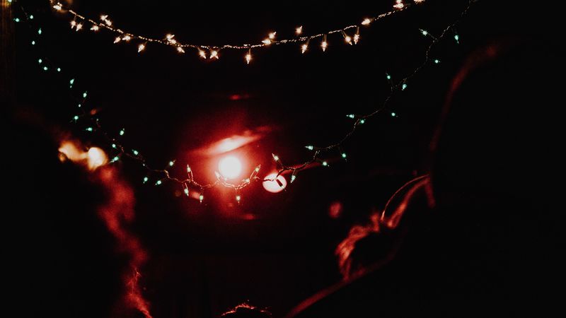 garland, light, glitter, 4k