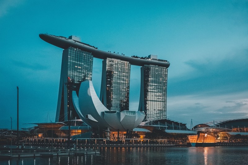marina bay sands singapore 4k