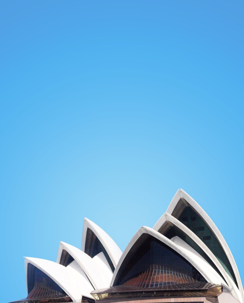 blue minimal abstract and operahouse hd, 4k