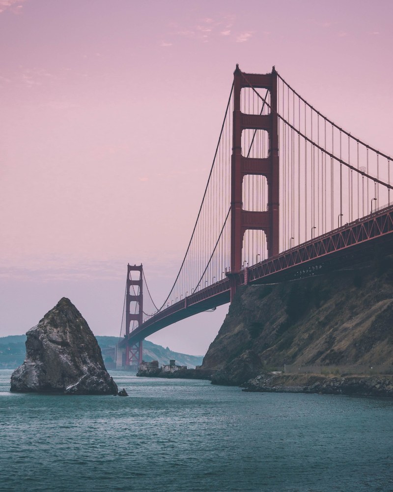 golden gate amp sunset 4k