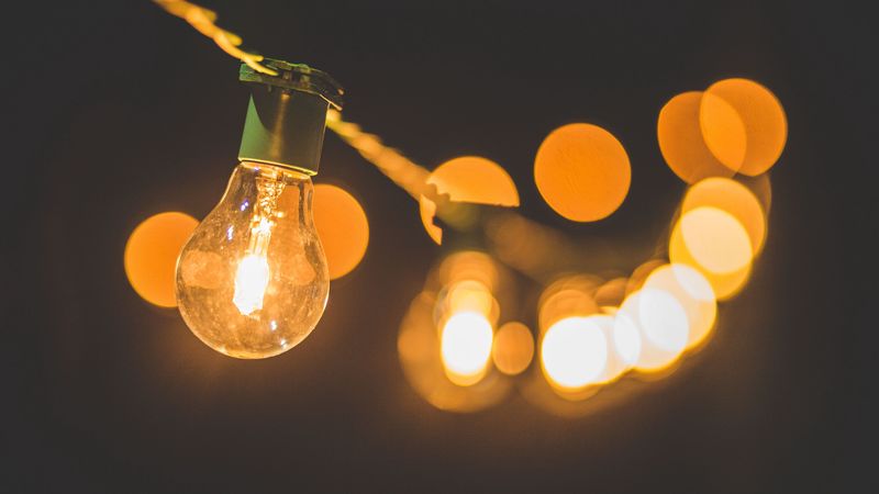 lamp, glare, light, 4k