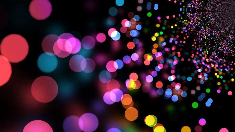 glare, circles, colorful, bright, 4k