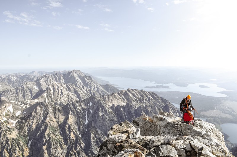 summit of grant teton 4k