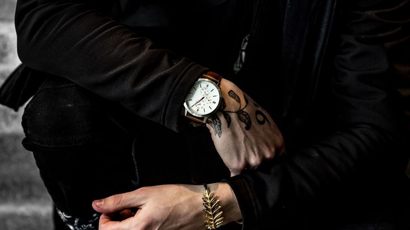 wristwatch, hand, tattoo, bracelet, accessory, 4k