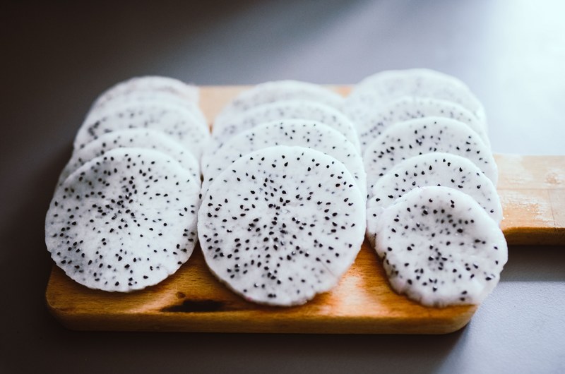 fruit seeds chopping board and food 4k