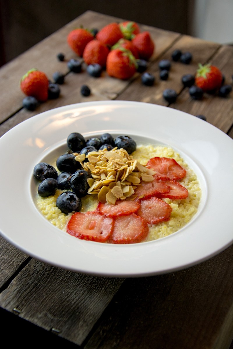 breakfast fruit strawberry and blueberry hd, 4k