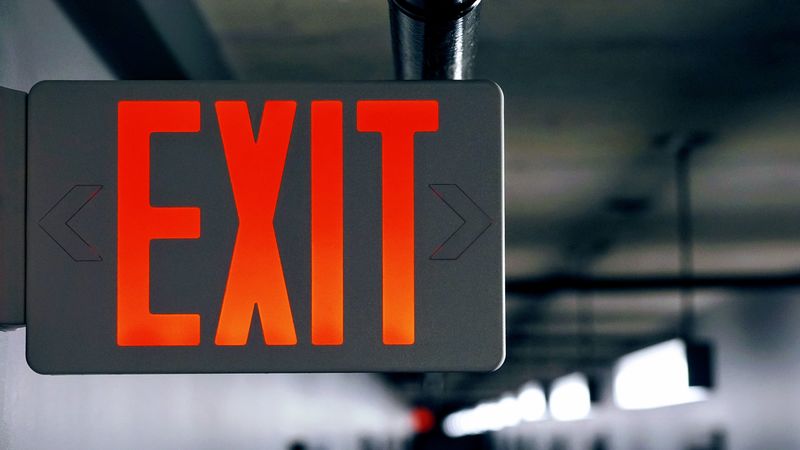 exit, inscription, index, nameplate, 4k