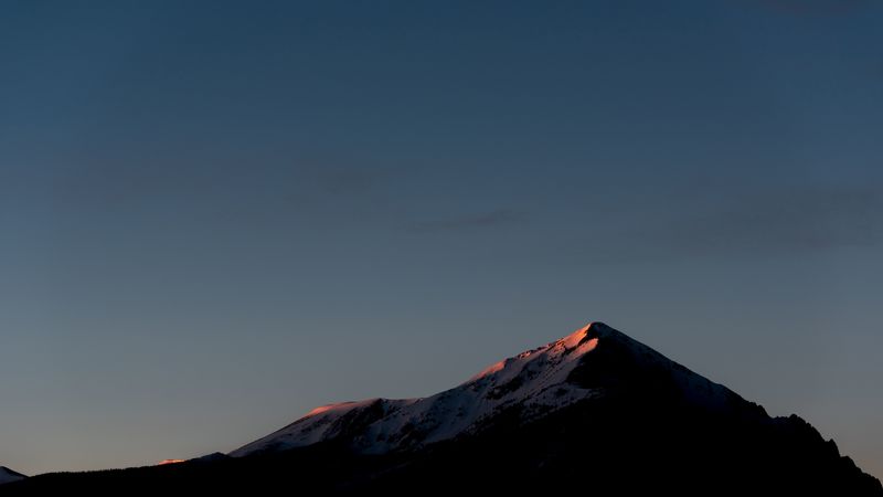 mountains, sky, top, 4k
