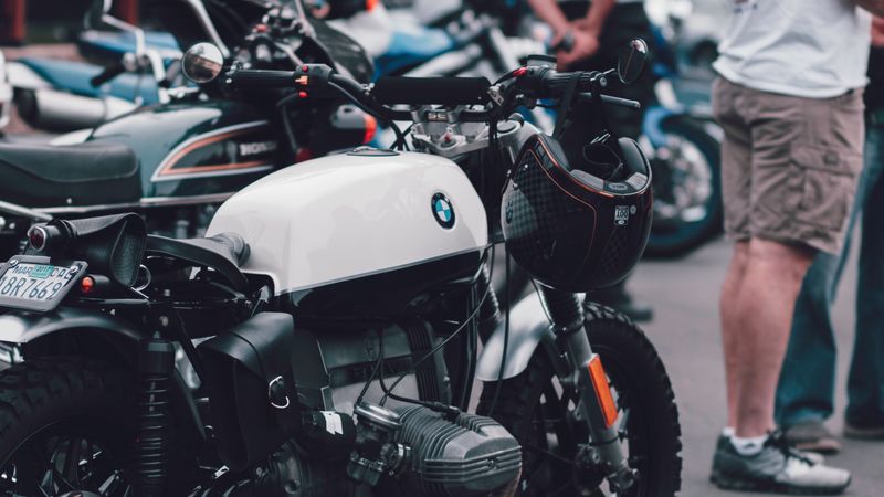 motorcycle, bike, helmet, 4k