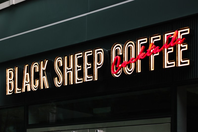 sign coffee coffe shop and cafe 4k