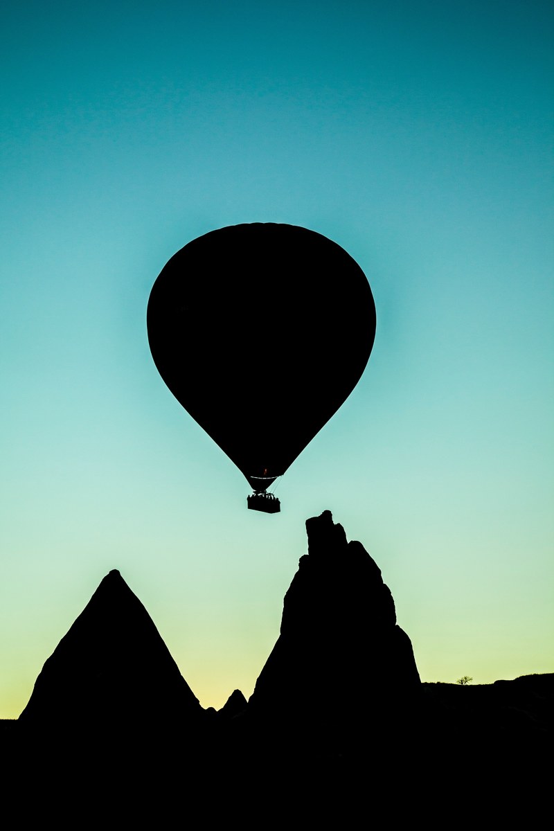 hot air balloon silhouette sky and balloon hd, 4k