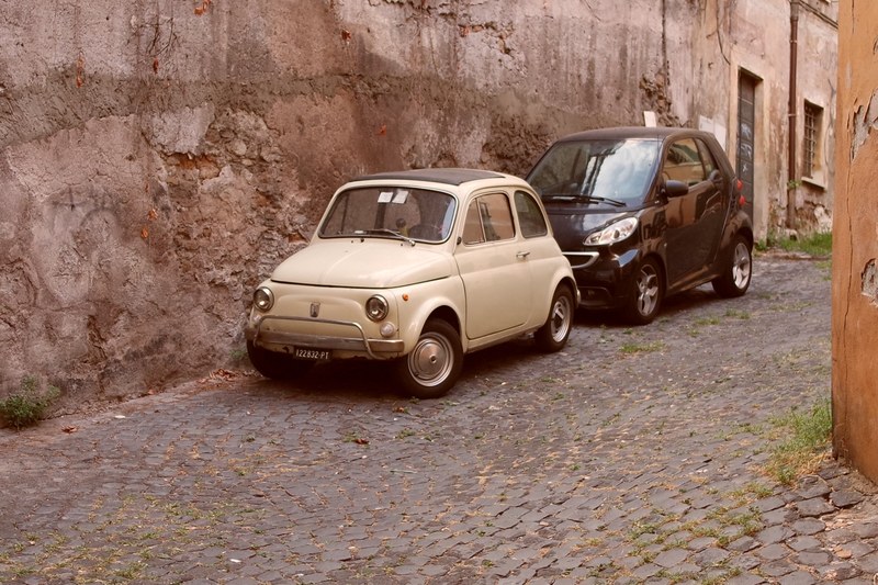 italy street rome and car 4k