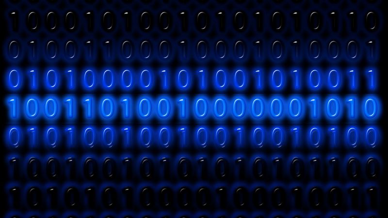 binary code, numbers, programming, 4k