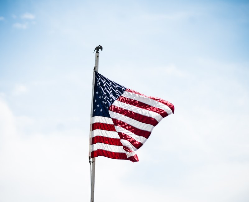flag united states american and stars 4k