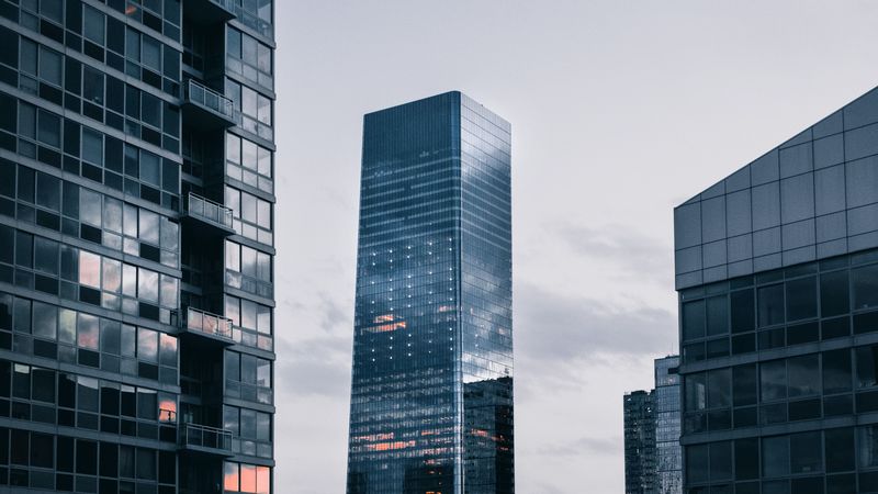 city, evening, skyscrapers, 4k