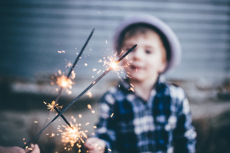 sparkler sparkling child and boy 4k