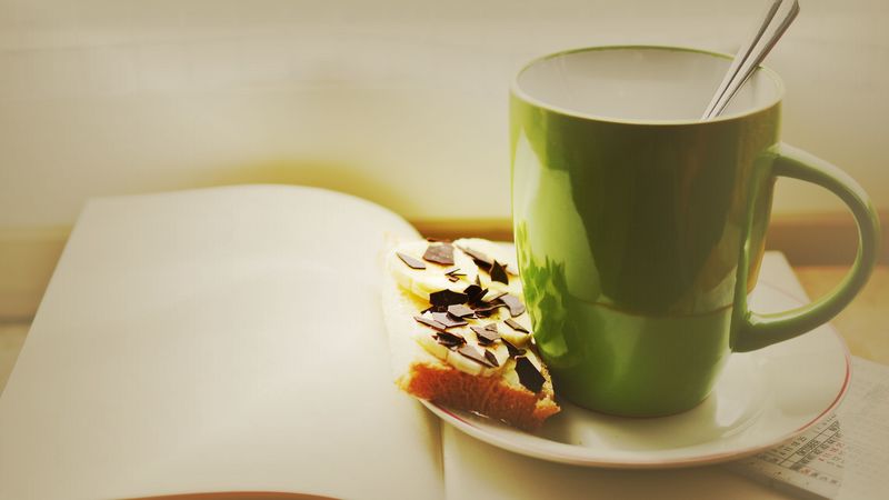 cup, sandwich, chocolate, 4k