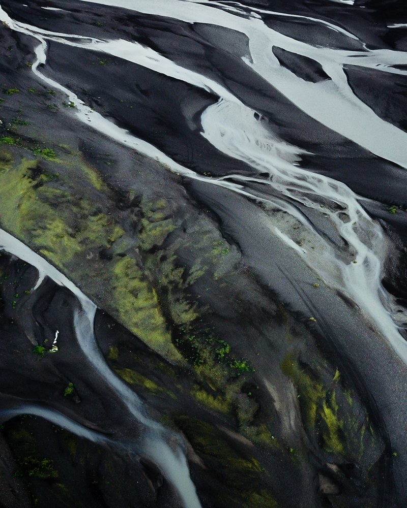 glacial rivers from above 4k