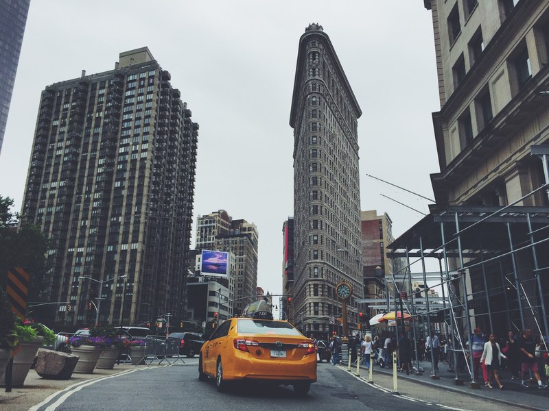 city flatiron and new york 4k