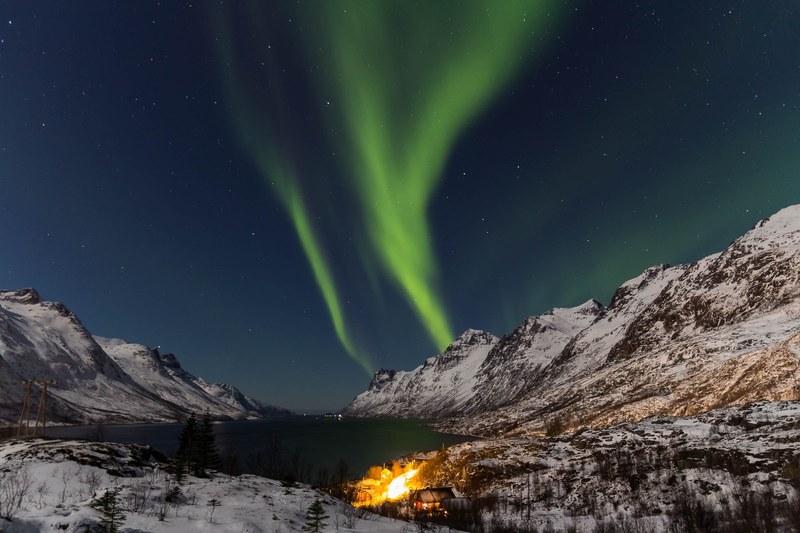 night sky star and northern lights 4k