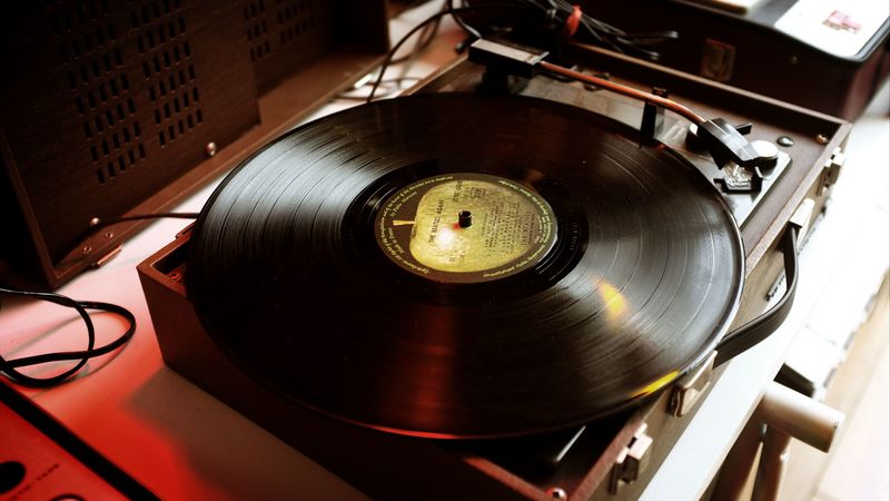 vinyl record player, record, music, 4k