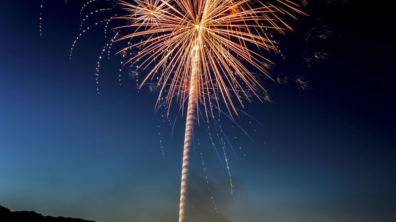 salute, fireworks, holiday, 4k
