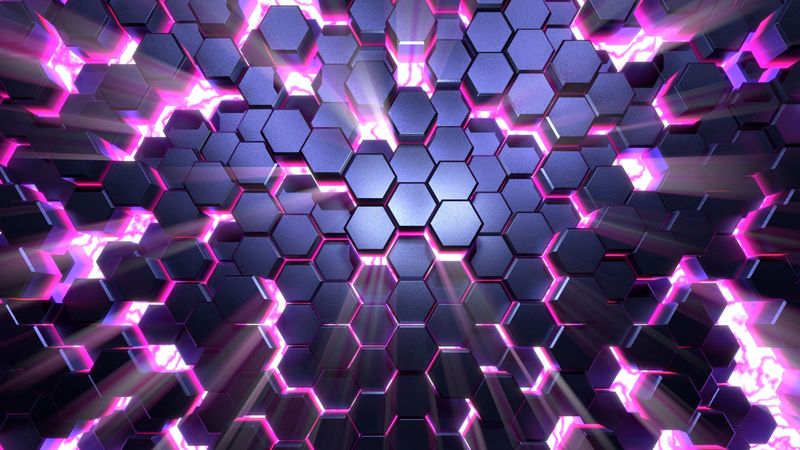 honeycomb, glow, volume, 4k