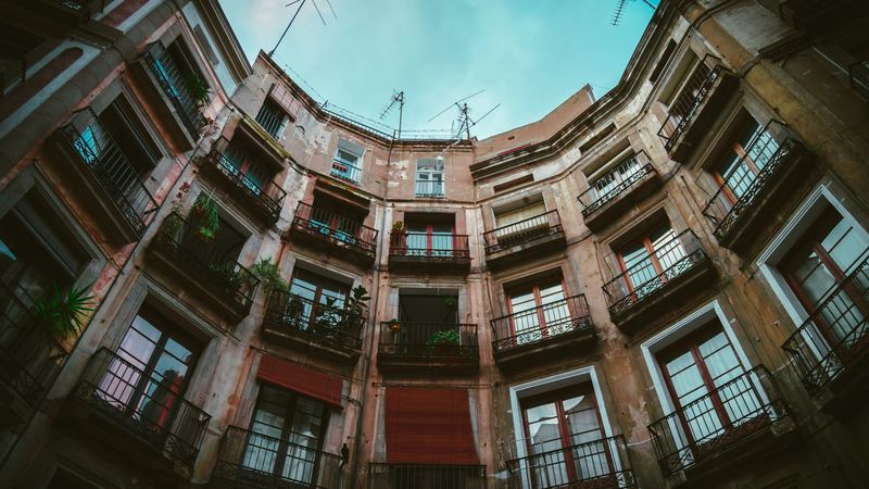 house, building, facade, balconies, 4k