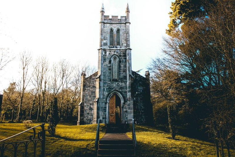 medieval steeple place and landmark 4k