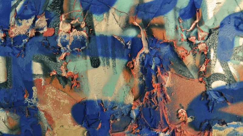 wall, paint, shabby, 4k