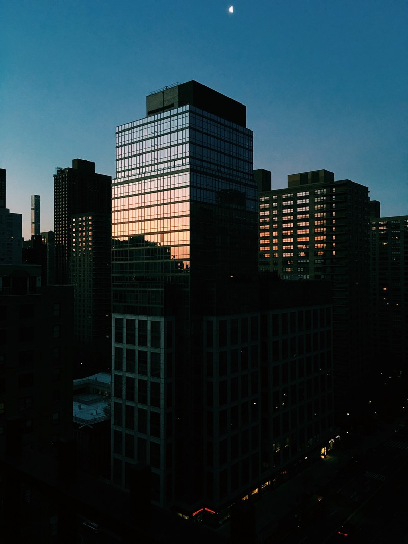building sunrise and nyc hd, 4k