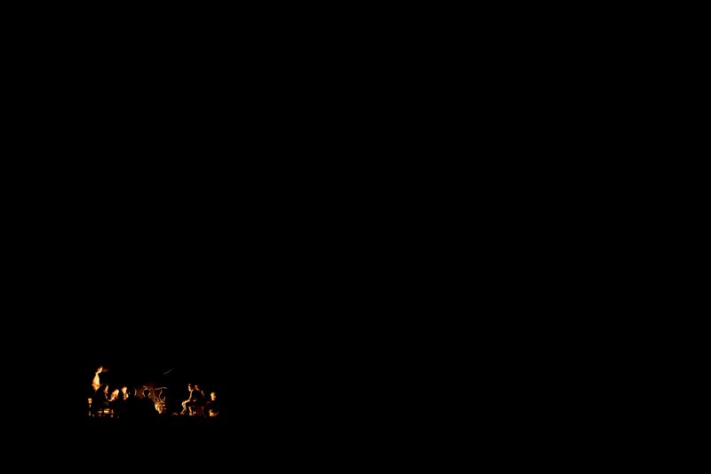 darkness bonfire group and night 4k