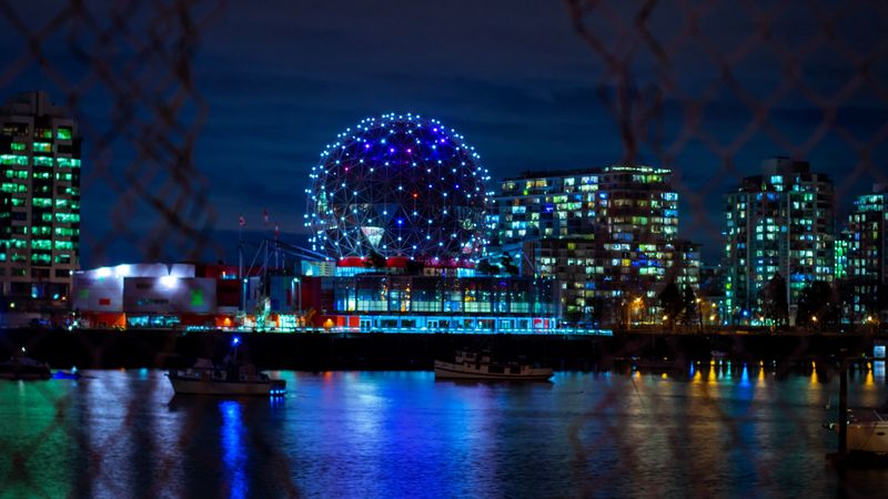 ball, night, fence, 4k