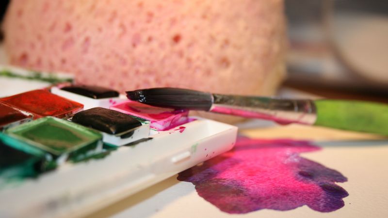 paint, brush, artist, 4k