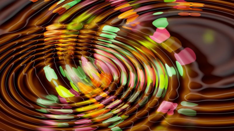 surface, circles, colorful, 4k