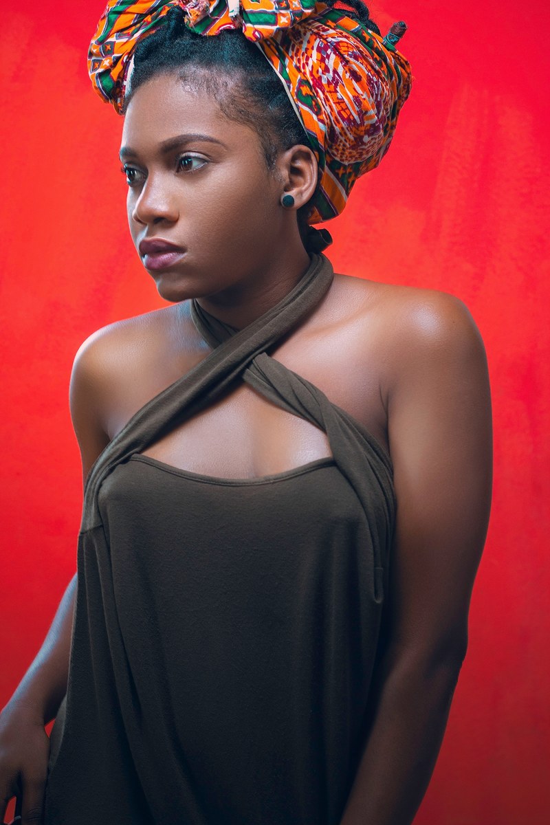 portrait red woman and african american hd, 4k