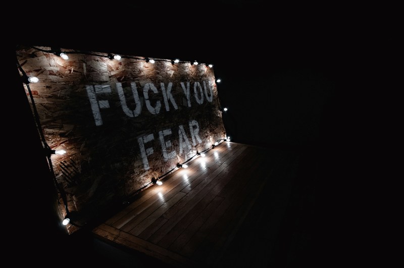 shadow stencil string light and plywood 4k