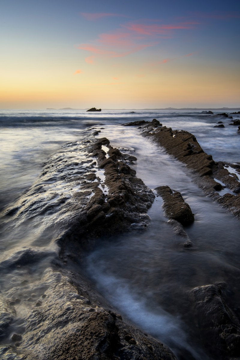 sunset at broadhaven wales 4k