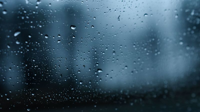 drops, glass, rain, water, 4k