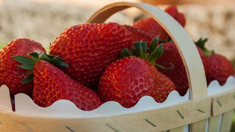 strawberries, berries, basket, ripe, 4k