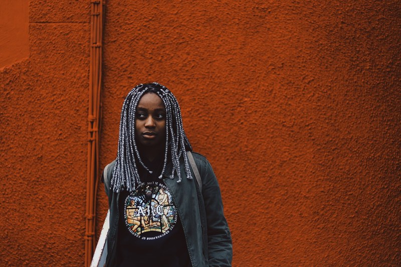 portrait woman female and african american 4k