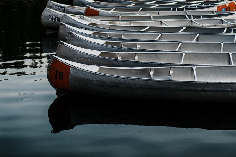 boat water canoe and wilderness 4k
